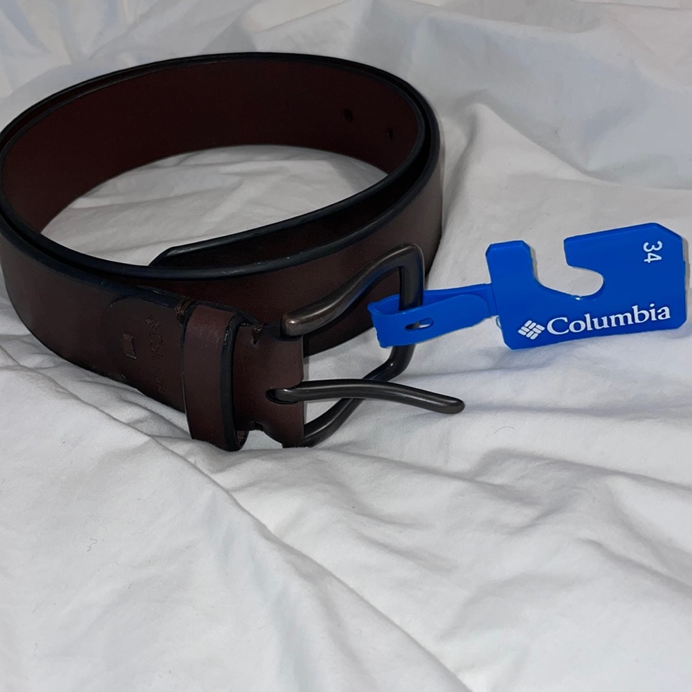 Columbia leather belt brown cognac 34